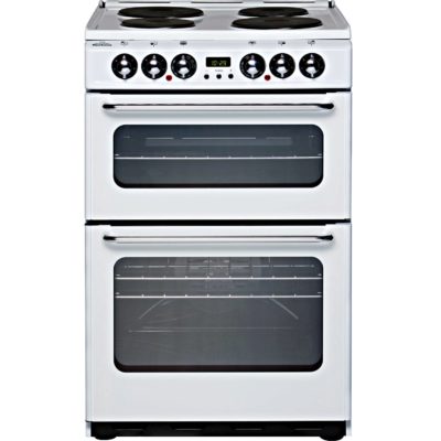 New World ES550DOm 55cm Electric Double Oven Cooker in White